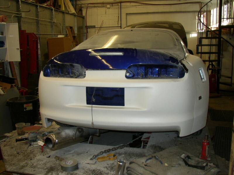 Another'97 Toyota Supra TT under construction TRD widebody kit